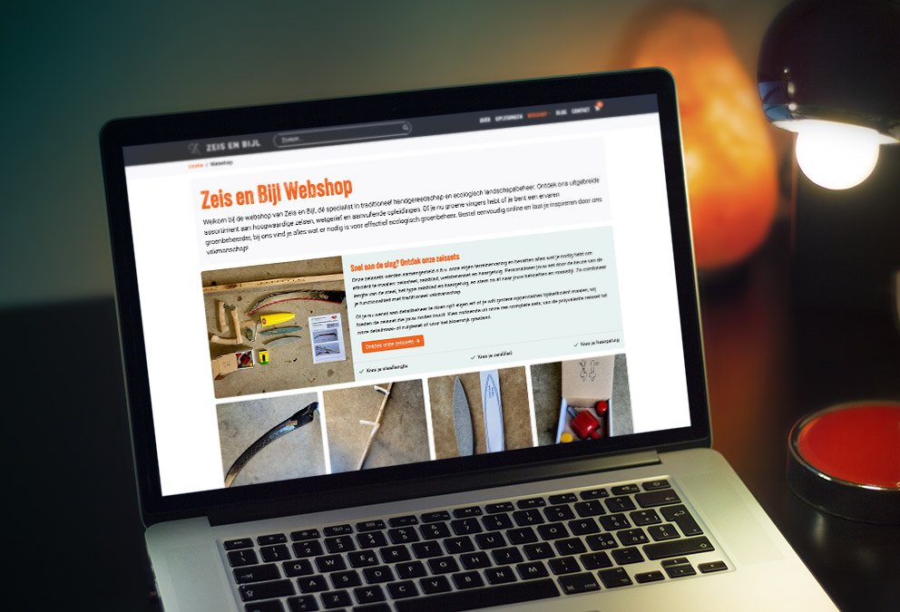Nieuwe website en webshop voor Zeis en Bijl